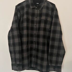 Vans Black and Gray Lightweight Quilted Shirt Jacket